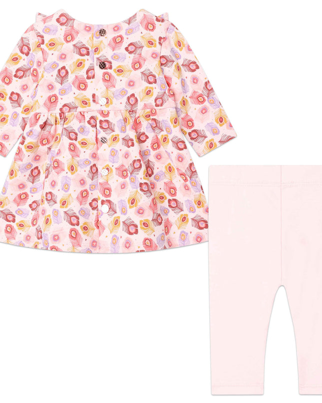 kids-atelier-carrement-beau-baby-girl-pink-leaf-print-dress-leggings-y98222-43b