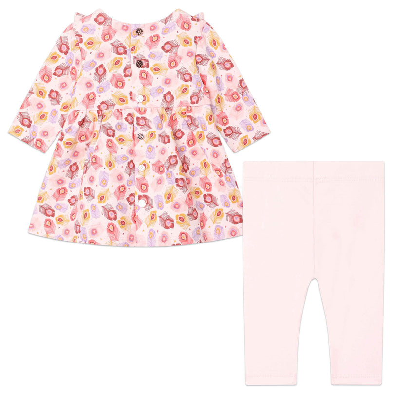 kids-atelier-carrement-beau-baby-girl-pink-leaf-print-dress-leggings-y98222-43b