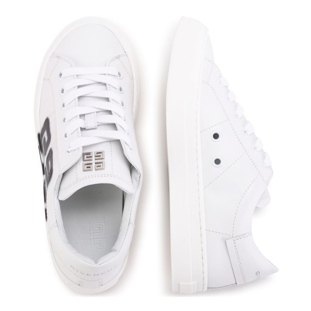 givenchy-h29077-10b-White Logo Sneakers