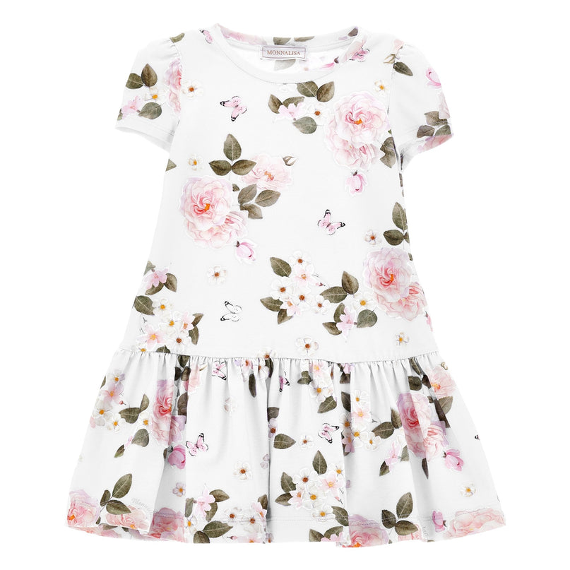 monnalisa-White Floral Dress-11c922-3673-0099