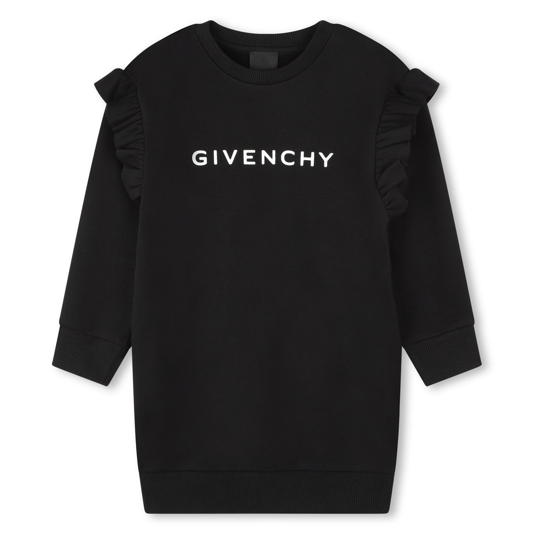 givenchy-h12303-09b-Black Cotton 4G Sweatshirt Dress