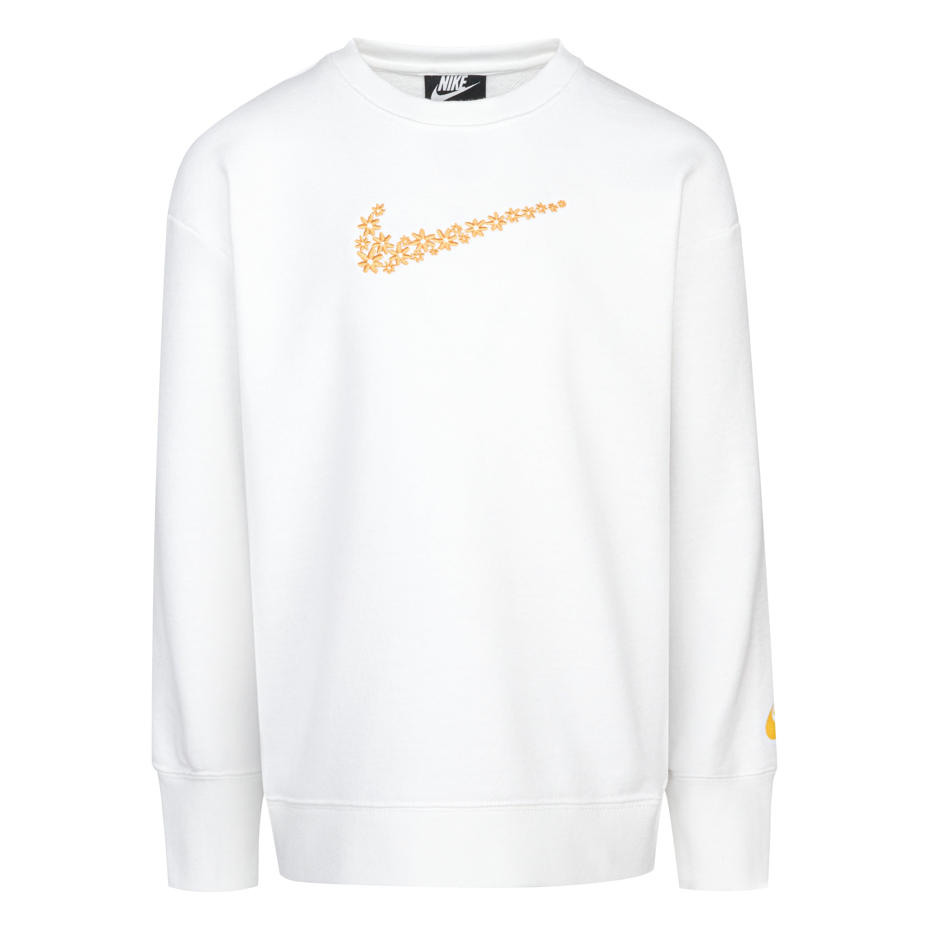 Nike white hotsell and gold sweatshirt