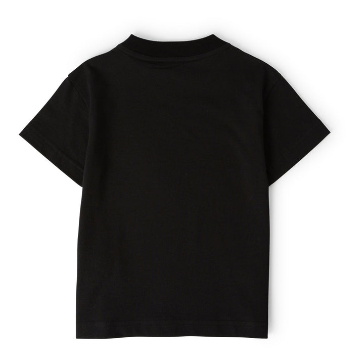 palm-angels-pbaa001s23jer0031043-Teen Black Cotton Logo Bear T-Shirt