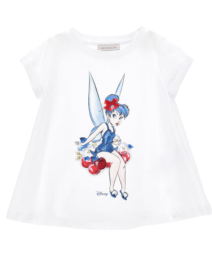 monnalisa-White Tinker Bell T-Shirt-11a600-1206-0099