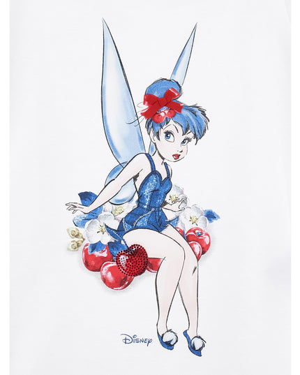 monnalisa-White Tinker Bell T-Shirt-11a600-1206-0099