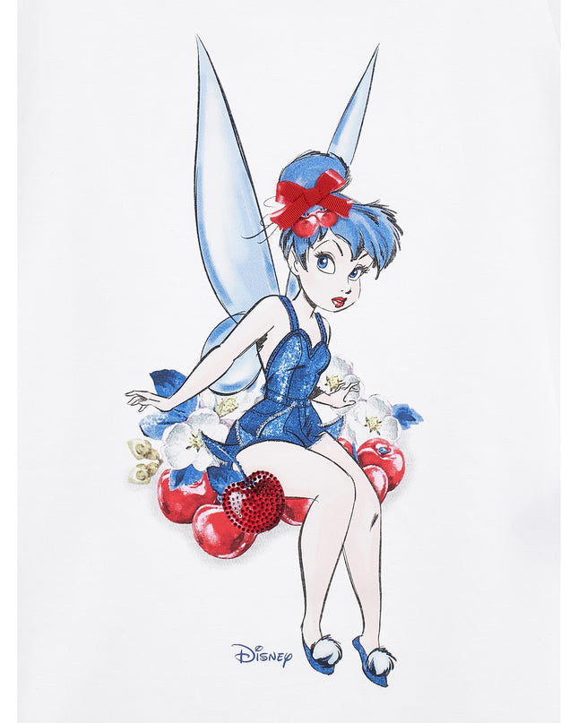monnalisa-White Tinker Bell T-Shirt-11a600-1206-0099
