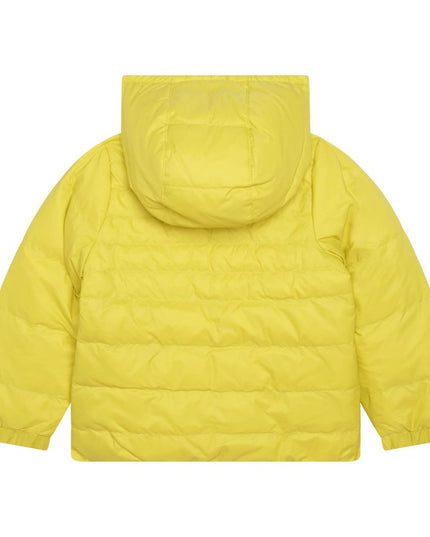boss-Yellow & Navy Reversible Hooded Puffer Jacket-j06254-616