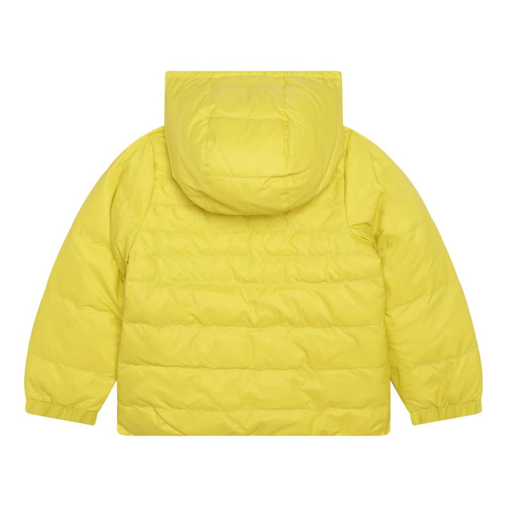 boss-Yellow & Navy Reversible Hooded Puffer Jacket-j06254-616