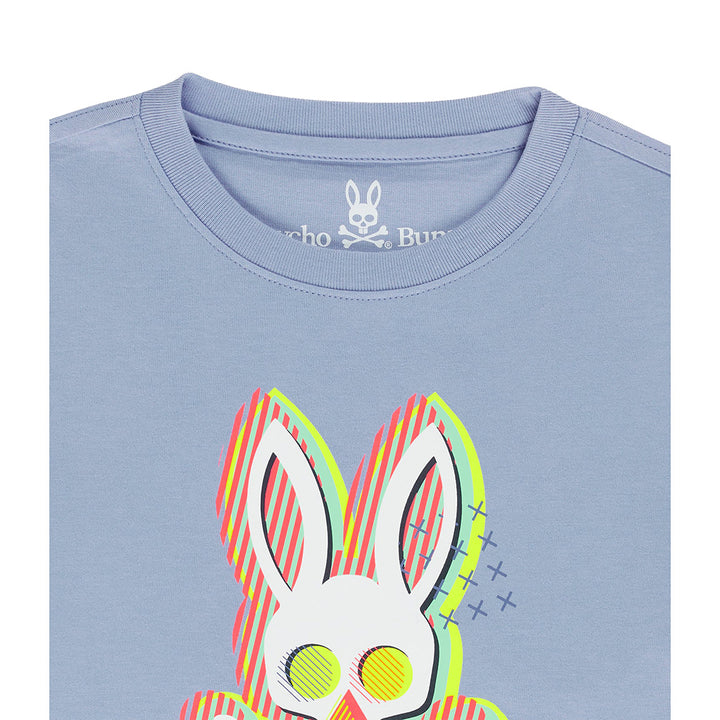 psycho-bunny-Blue Logo T-Shirt-b0u109s1pc-456-deco-Boy-Girl