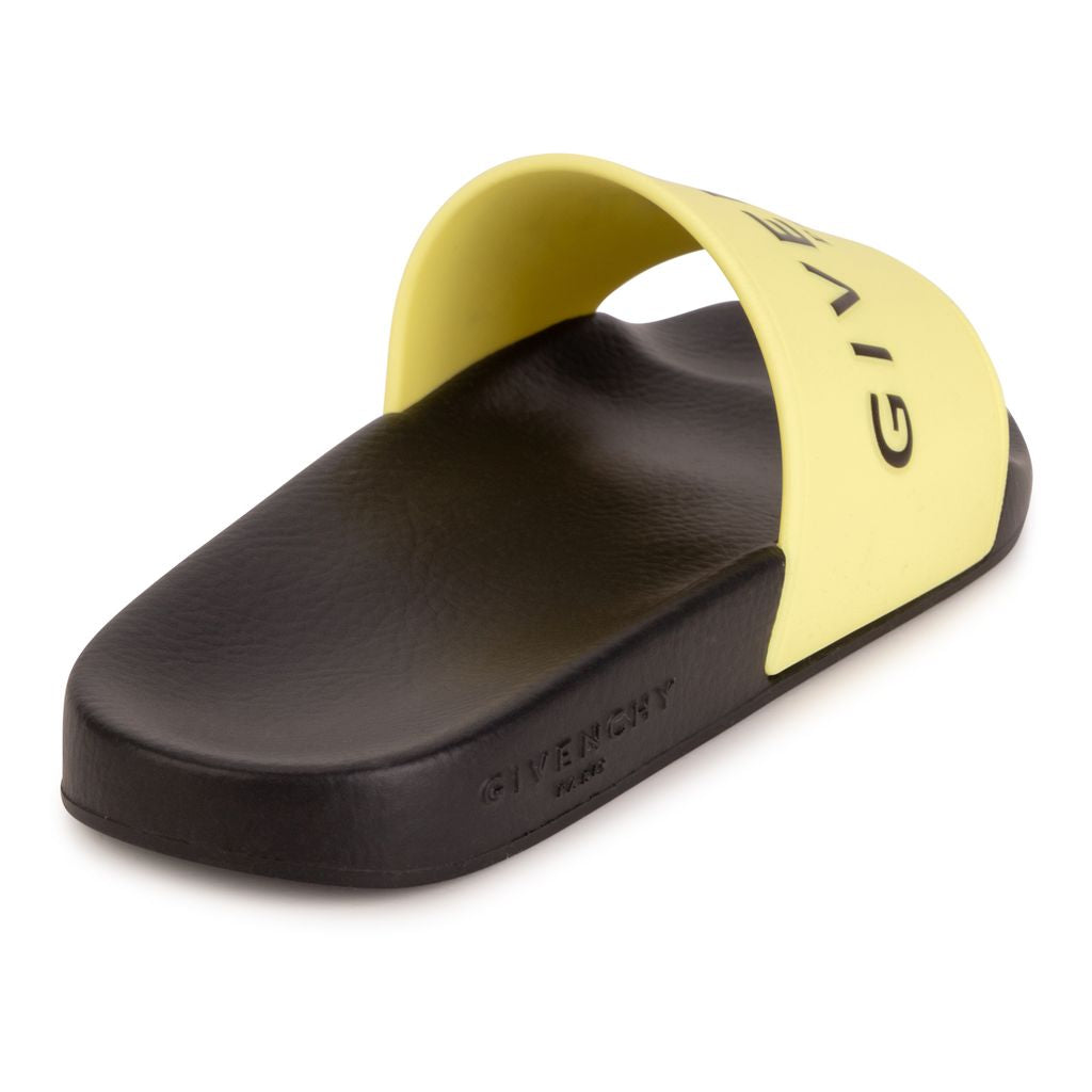 givenchy-Black & Yellow Logo Slippers-h29062-532