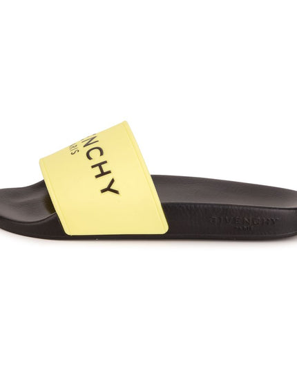 givenchy-Black & Yellow Logo Slippers-h29062-532