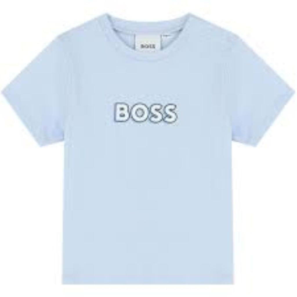 boss-j95357-771-Pale Blue Logo T-Shirt