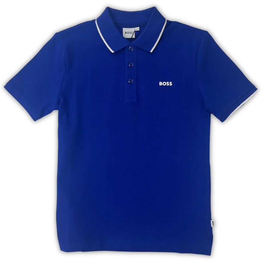 boss-j25o25-79b-Blue Logo Polo