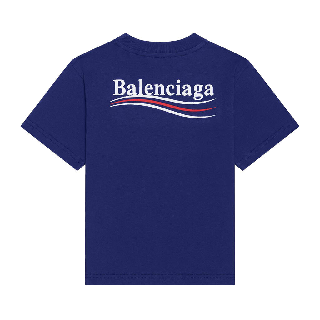 balenciaga-Blue Logo T-Shirt-681864tmve71195