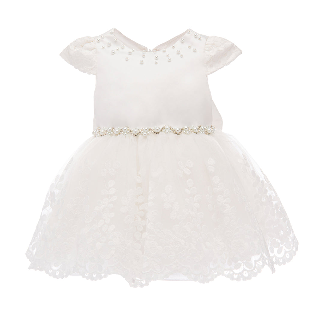 White Lira Floral Teacup Dress