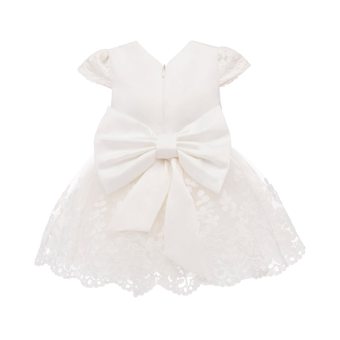 White Lira Floral Teacup Dress
