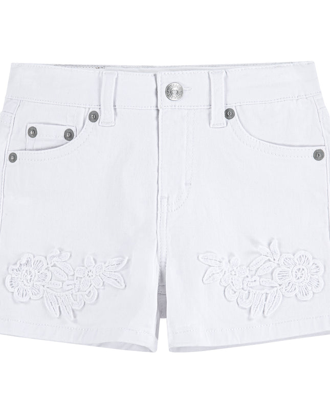 White Soft Denim Kids Shorts