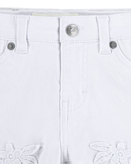 White Soft Denim Kids Shorts
