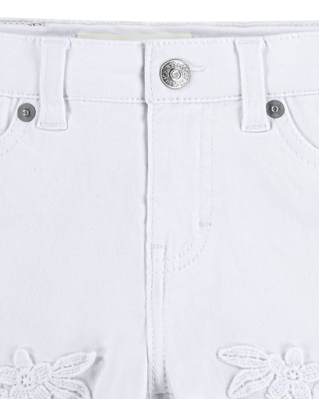 White Soft Denim Kids Shorts