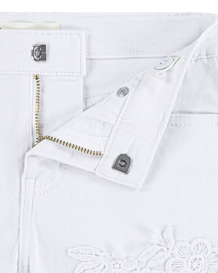 White Soft Denim Kids Shorts