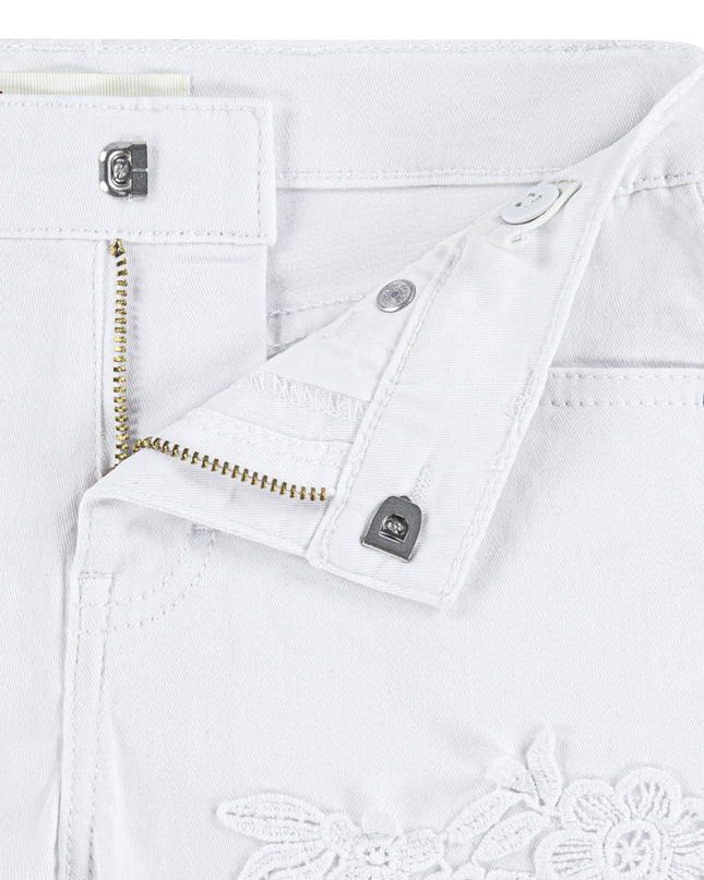 White Soft Denim Kids Shorts