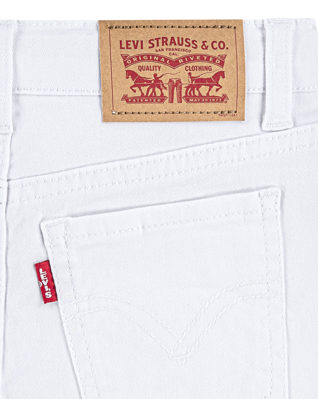 White Soft Denim Kids Shorts