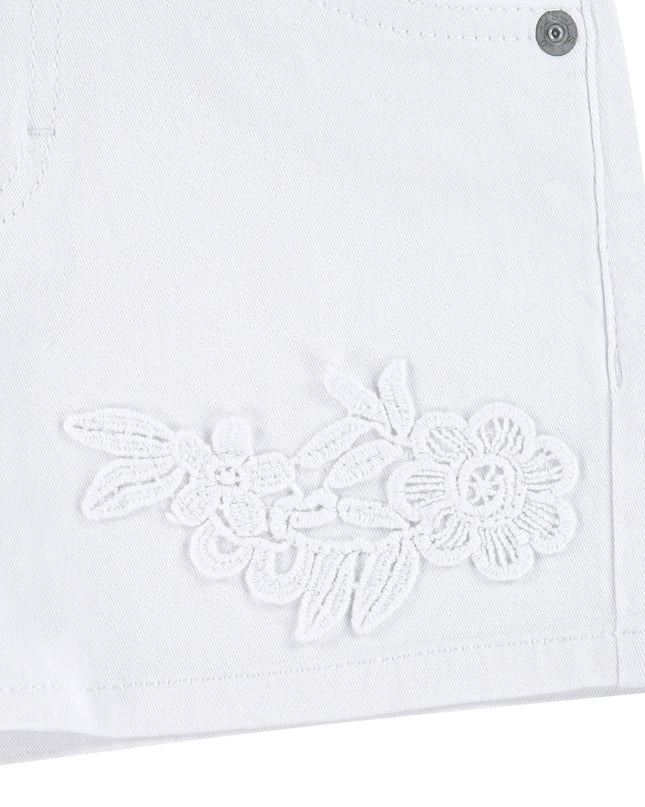 White Soft Denim Kids Shorts