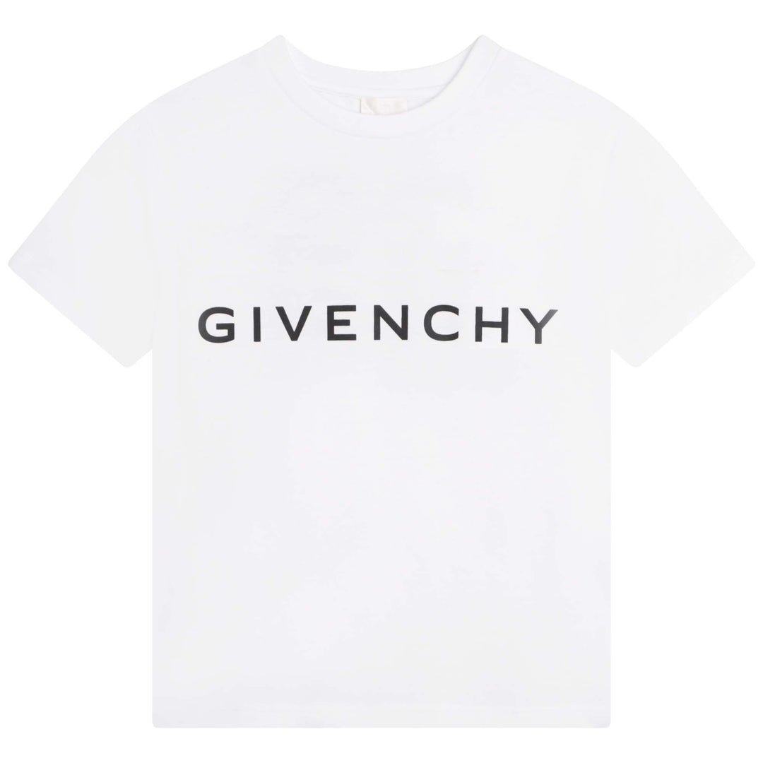 givenchy-h25406-10p-kb-White Logo T-Shirt