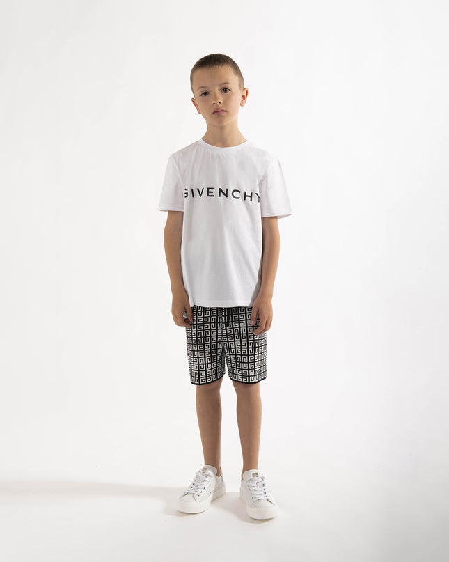 givenchy-h25406-10p-kb-White Logo T-Shirt