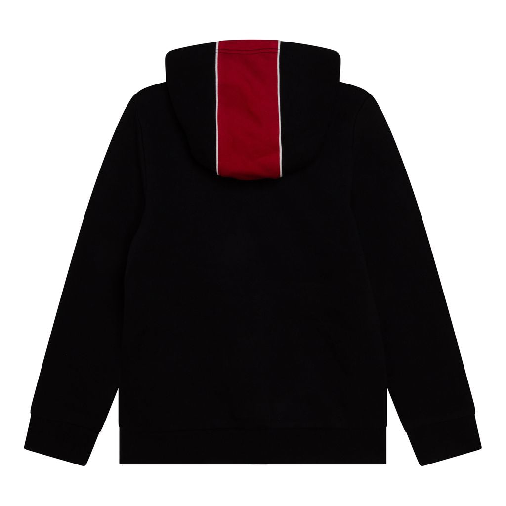 boss-Black Zip Up Hoodie-j25m73-09b
