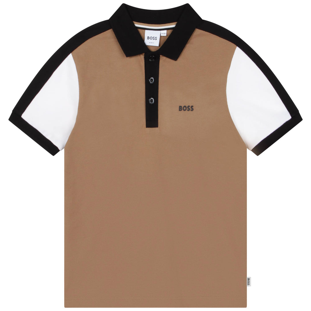 boss-j25o33-269-kb-Beige Logo Polo Shirt
