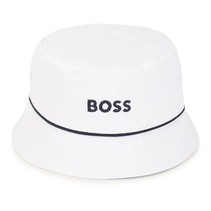 boss-White & Blue Bucket Hat-j01126-10b