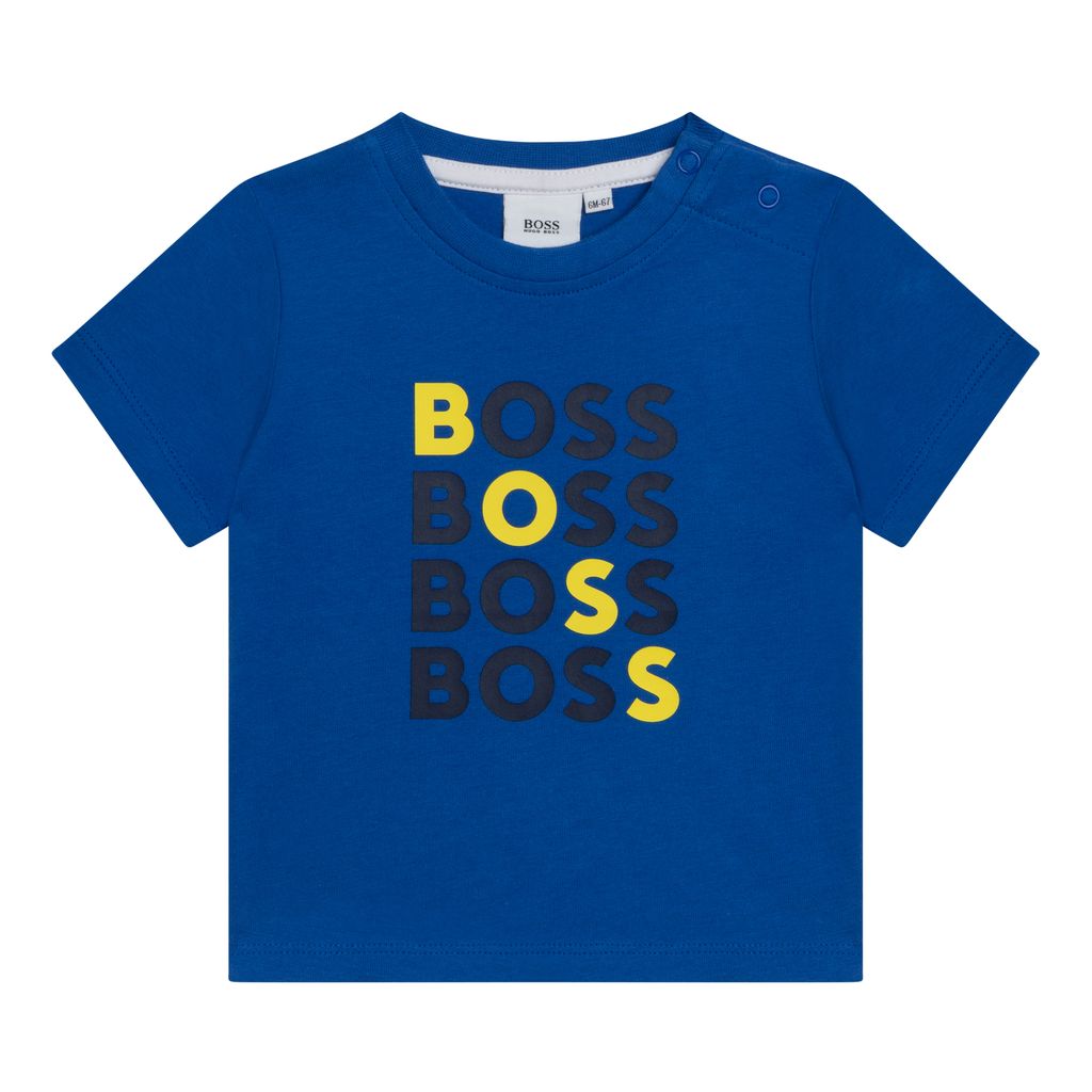 boss-Blue Logo T-Shirt-j05920-871