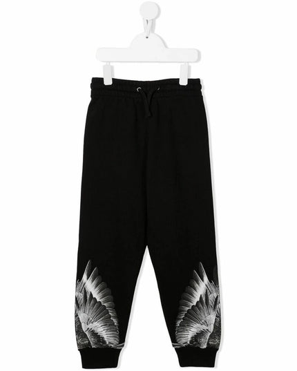com-Black Feather Print Sweatpants-cbch001f22fle0061009