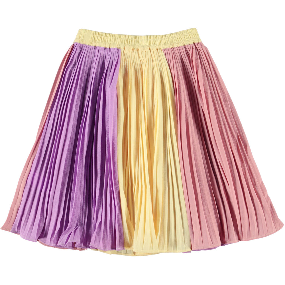 molo-Multicolor Pleated Midi Skirt-2w23d107-8757