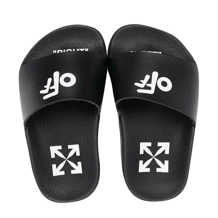 ow-Black Off Flat Pool Slides-obic001f22mat0011001