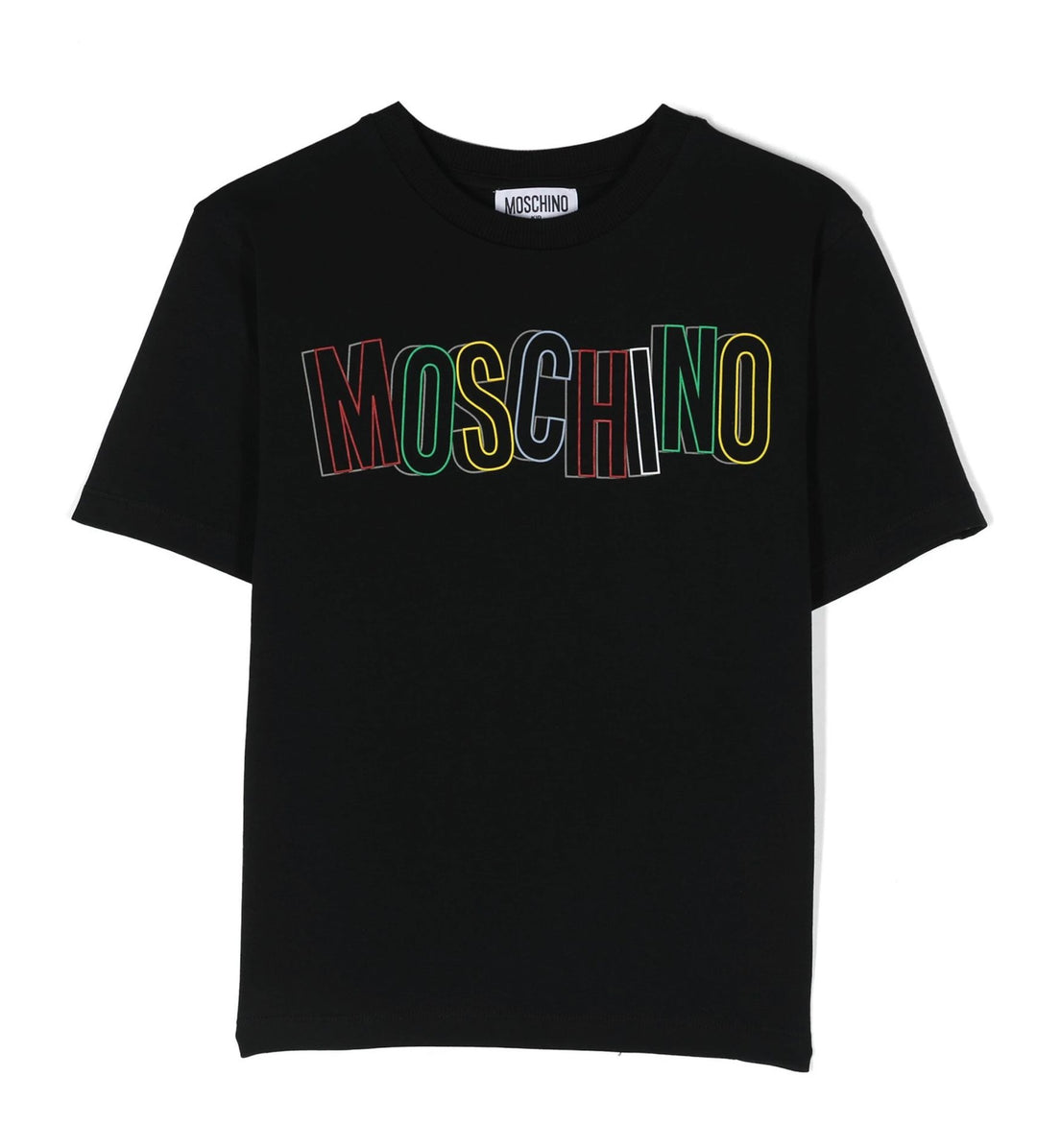 moschino-Black Multicolor Logo T-Shirt-hzm03s-lba10-60100