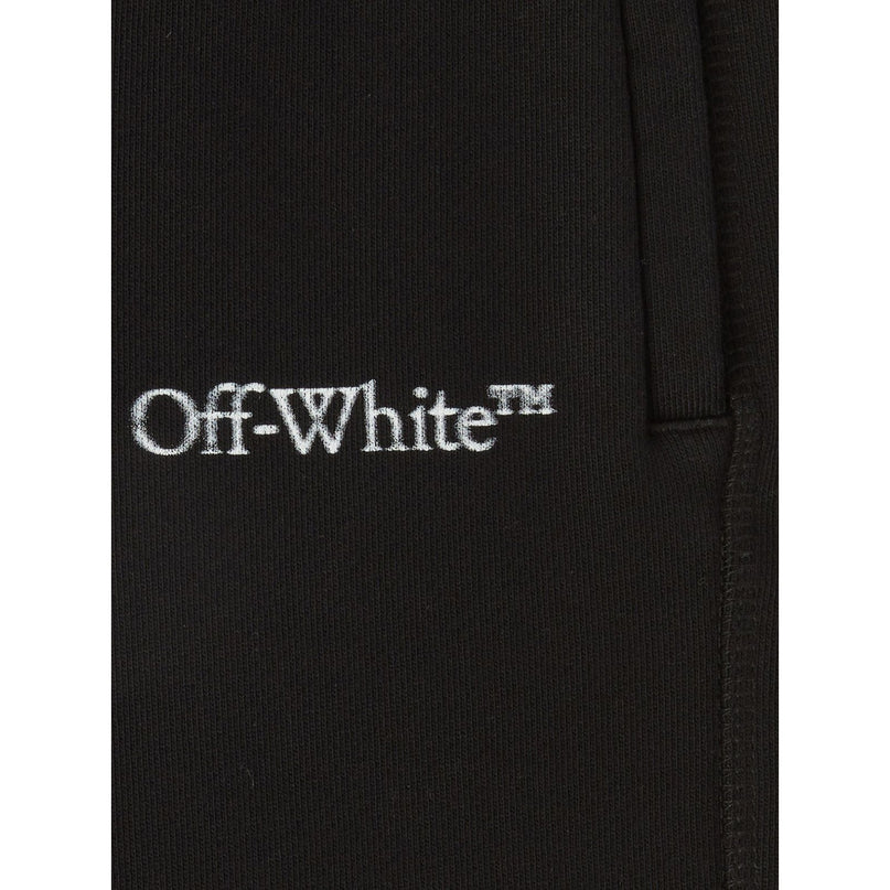 off-white-obci001f23fle0021001-Black Logo Shorts