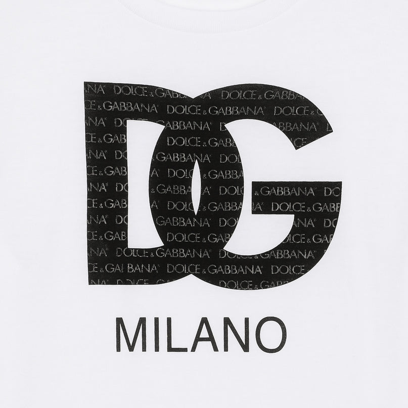 dg-l4jtey-g7l4m-w0800-White Logo T-Shirt