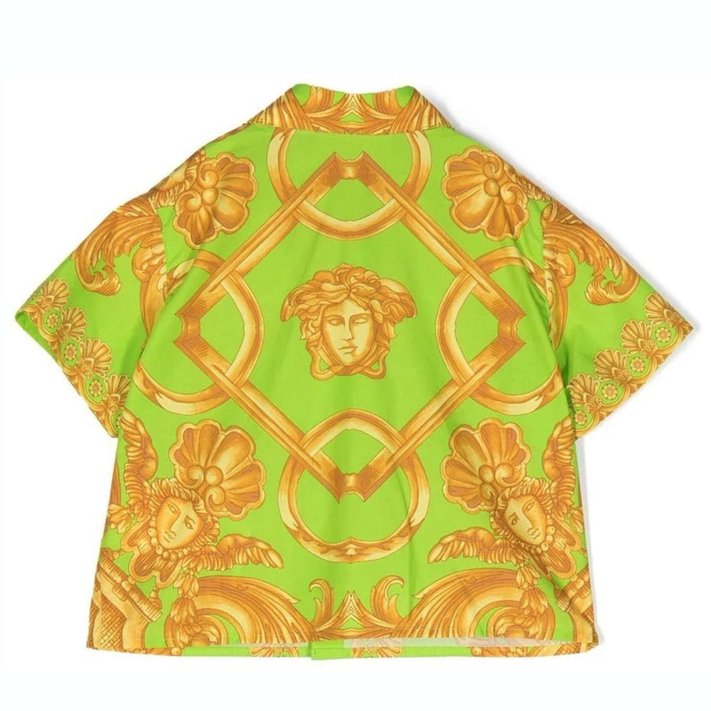 versace-1003827-1a06495-5y250-Green Barocco 660 Shirt