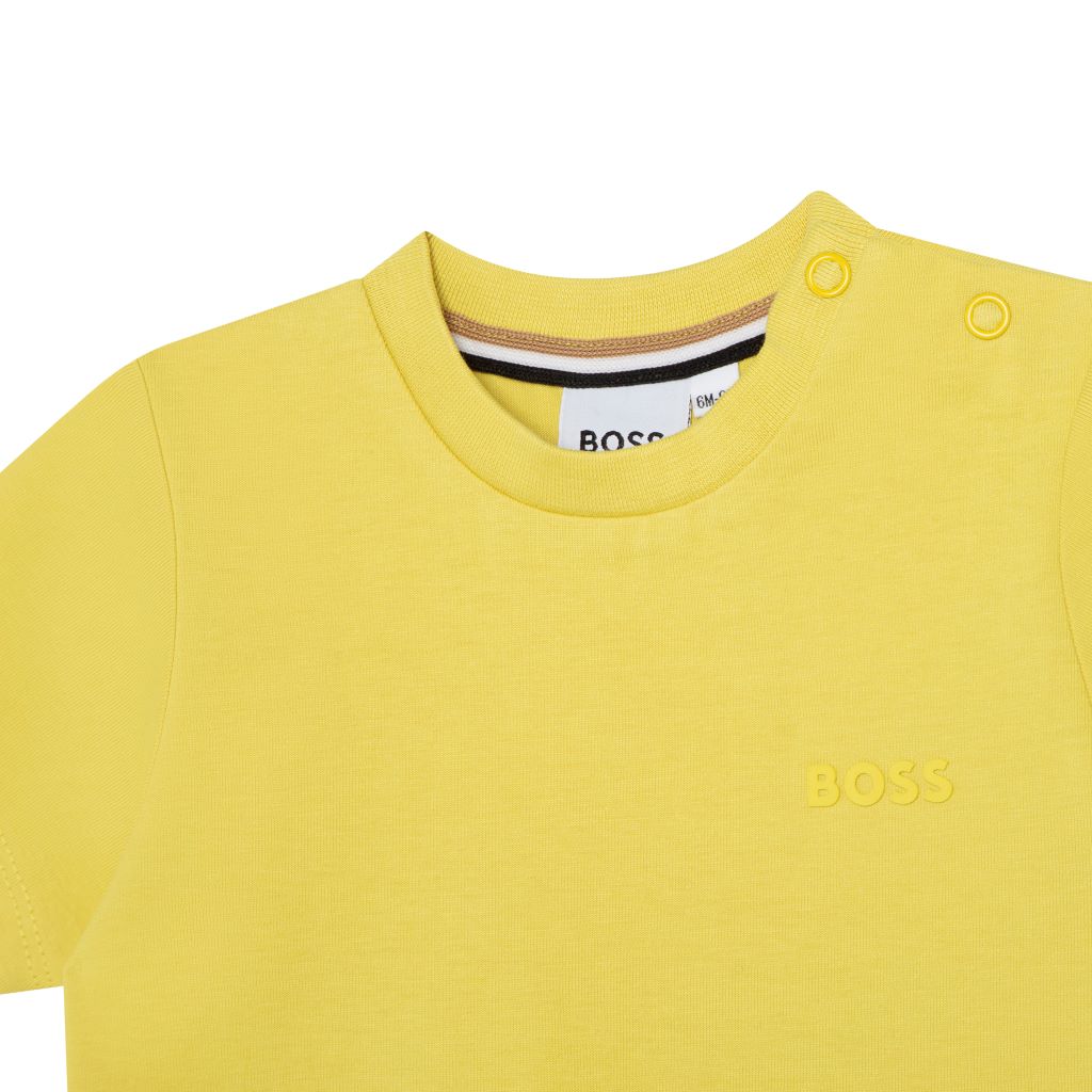 boss-Lime Logo T-Shirt-j05944-616