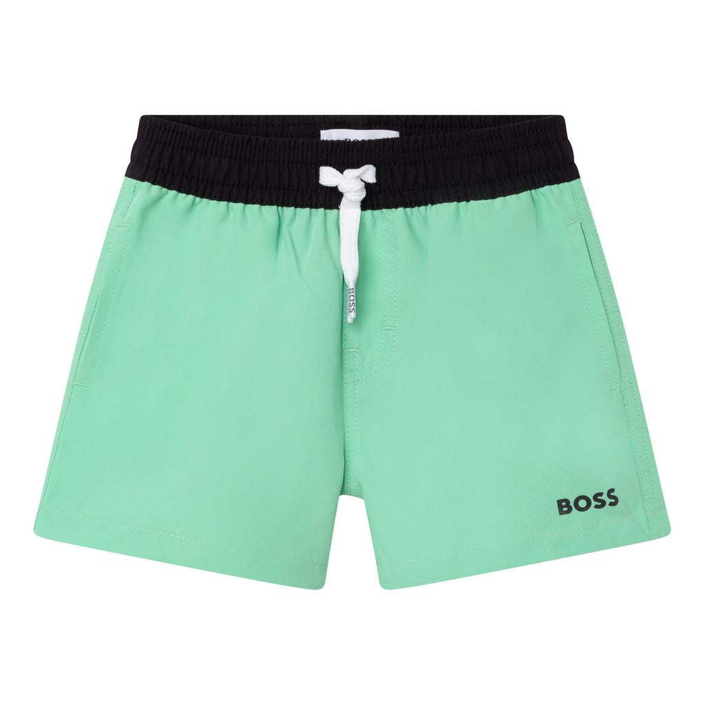 Green Logo Swim Shorts kids atelier