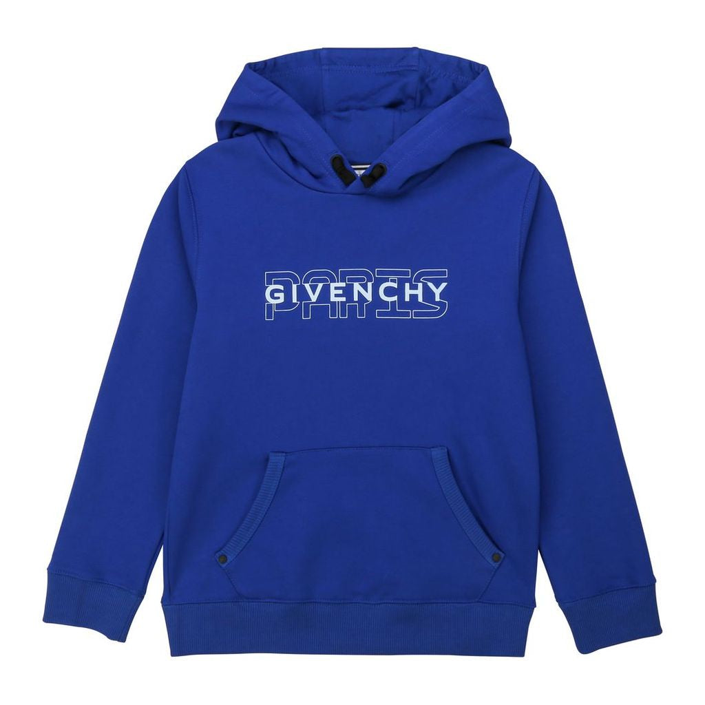 GIVENCHY-HOODED SWEATSHIRT-H25206-865 ELECTRIC BLUE