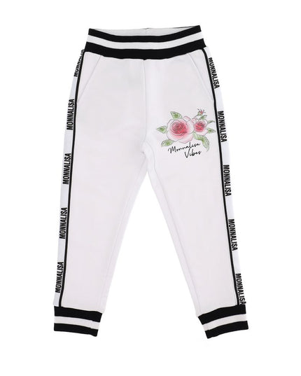 monnalisa-White Flower Print Sweatpants-197409sn-7002-0099_kids atelier