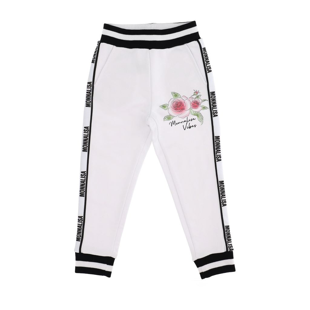 monnalisa-White Flower Print Sweatpants-197409sn-7002-0099_kids atelier