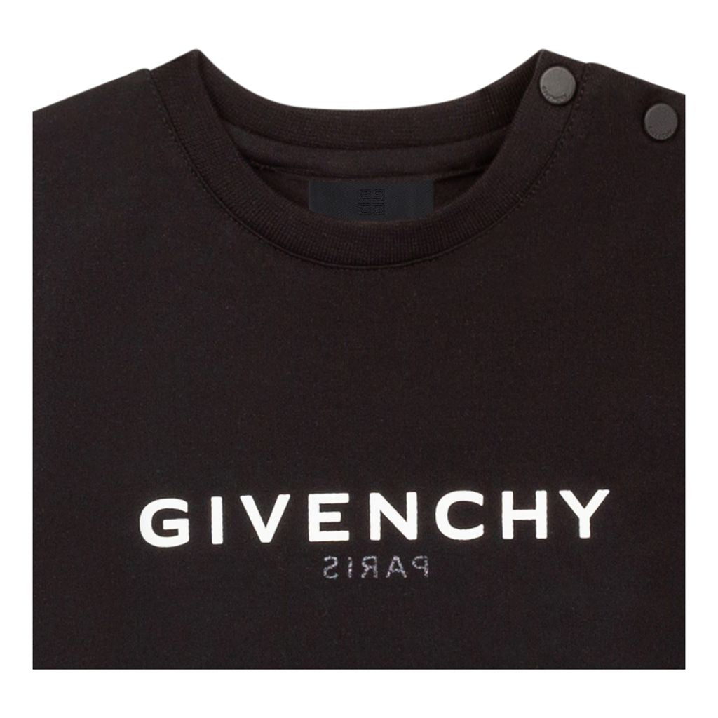 givenchy-h05227-09b-Black Logo T-Shirt
