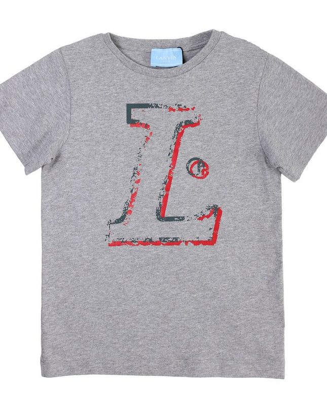 lanvin-Gray Logo T-Shirt-4i8031ib280905