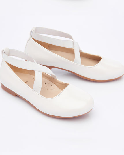 White Satin Ballerina Flats 25 EU (8.5 Toddler US) / White / 23 by Kids Atelier White Satin Ballerina Flats 25 EU (8.5 Toddler US) / White / 23 by Kids Atelier