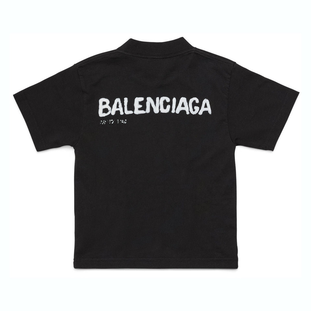 balenciaga-681864-tovt5-1070-Black Logo T-Shirt