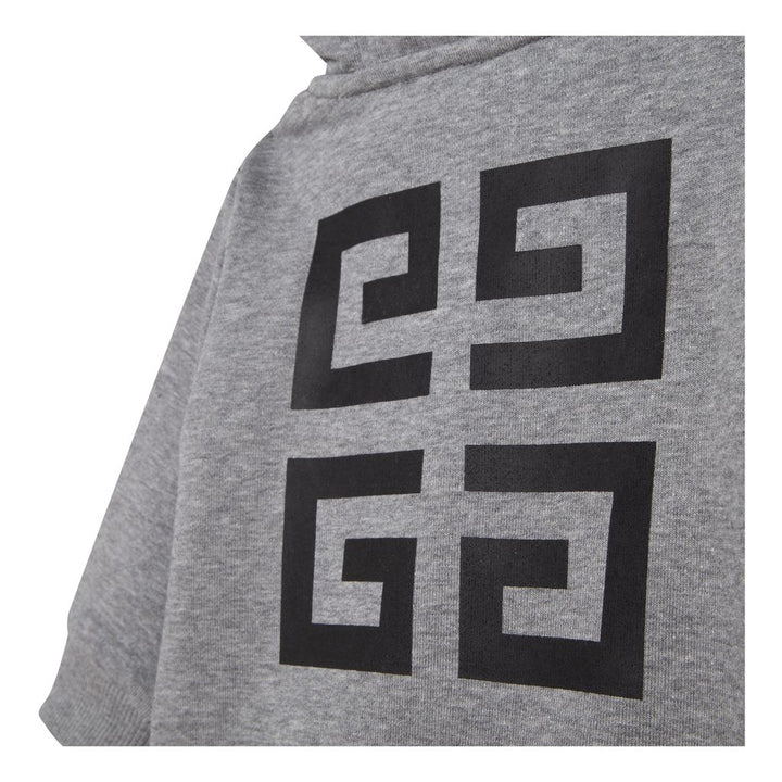 givenchy-h05218-a47-Gray 4G Zip-Up Hoodie